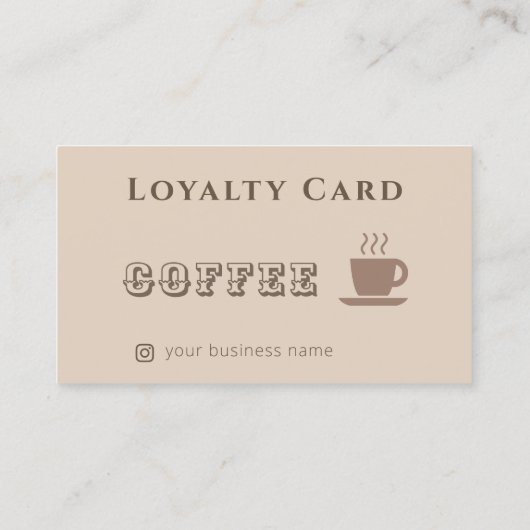 コーヒーショップロイヤリティカード ロイヤリティカード (裏面)