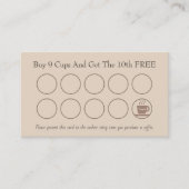 コーヒーショップロイヤリティカード ロイヤリティカード (正面)