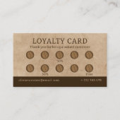 コーヒーショップロイヤリティカード 名刺 (正面)