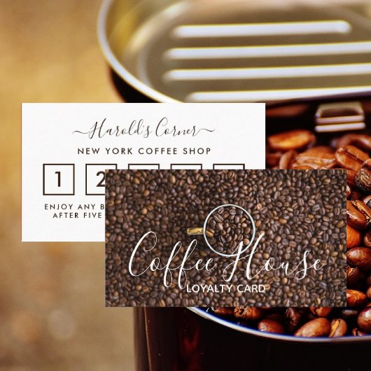 コーヒーショップロイヤリティカード – Coffee Bean Cup ロイヤリティカード