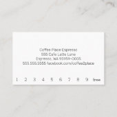 コーヒーショップロイヤリティシンプルパンチルベ ロイヤリティカード (裏面)