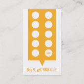 コーヒーショップロイヤリティパンチカード名刺 ロイヤリティカード (裏面)