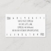 コーヒーショップロイヤリティ開花パンチXTRAスペシャル ロイヤリティカード (裏面)