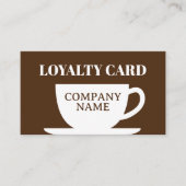 コーヒーショップロイヤリティ/カフェ用パンチカードテンプレート 名刺 (正面)
