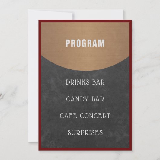 コーヒーショップロゴクリスマスオープンハウス |黒板 招待状 (裏面)