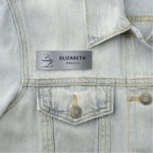 コーヒーショップロゴシルバー 名札 (インサイチュ)