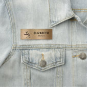 コーヒーショップロゴ金ゴールド 名札 (インサイチュ)