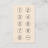 コーヒーショップヴィンテージダマスクロイヤリティパンチ ロイヤリティカード (裏面)