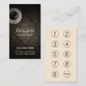 コーヒーショップヴィンテージダマスクロイヤリティパンチ ロイヤリティカード (正面/裏面)