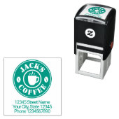 コーヒーショップ向け自墨加工ゴム印 セルフインキングスタンプ (インサイチュ)