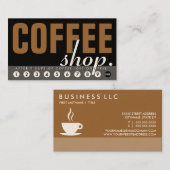 コーヒーショップ報酬プログラム ロイヤリティカード (正面/裏面)