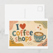 "コーヒーショップ大好き" ポストカード (正面/裏面)