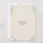 コーヒーショップ素朴ベビーが赤ちゃんシャワーを醸造している 招待状 (裏面)