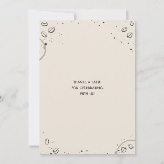 コーヒーショップ素朴ベビーが赤ちゃんシャワーを醸造している 招待状 (裏面)