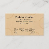 コーヒーショップ素朴ロイヤリティカードスプーン&フリービー ロイヤリティカード (裏面)