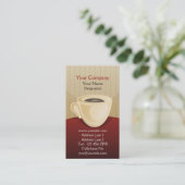 コーヒーショップ縦型名刺 名刺 (スタンド正面)