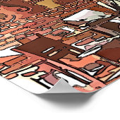 コーヒーショップ芸術的 ポスター (角)