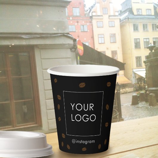 コーヒーショップ行くカフェショップKafteriaビジネスロゴ 紙コップ