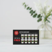 コーヒーショップ買10ゲート1カスタム人 ロイヤリティカード (スタンド正面)