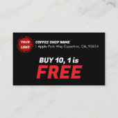 コーヒーショップ買10ゲート1カスタム人 ロイヤリティカード (裏面)