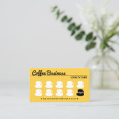 コーヒーショップ金ゴールド顧客ロイヤリティパンチカード ロイヤリティカード (スタンド正面)