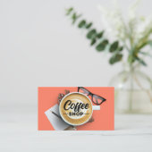 コーヒーショップ/コーヒーハウス/コーヒーショップ 名刺 (スタンド正面)