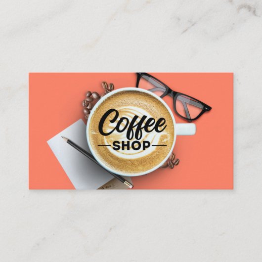 コーヒーショップ/コーヒーハウス/コーヒーショップ 名刺 (正面)