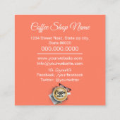 コーヒーショップ/コーヒーハウス/コーヒーストアスクエアブシン スクエア名刺 (裏面)