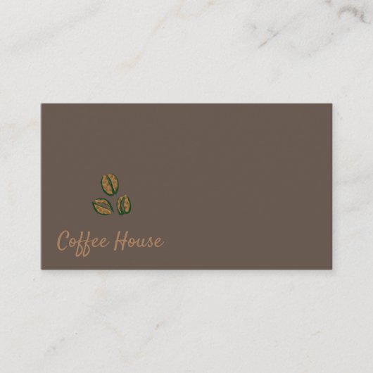 コーヒーショップ |コーヒー豆 名刺 (正面)