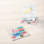 コーヒーショップ スクエアペーパーコースター (インサイチュ)