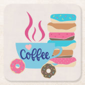 コーヒーショップ スクエアペーパーコースター (正面)
