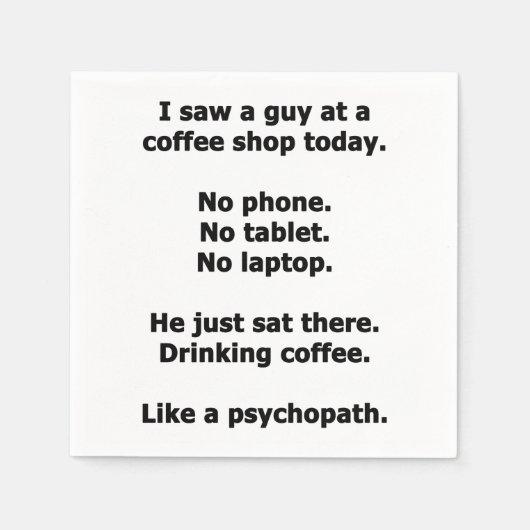 コーヒーショップ スタンダードカクテルナプキン (正面)