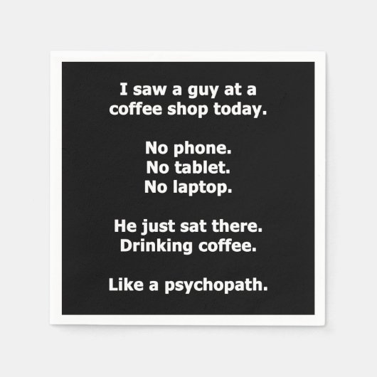 コーヒーショップ スタンダードカクテルナプキン (正面)