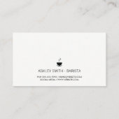 コーヒーショップ | バリスタバッグのコーヒー豆 名刺 (裏面)