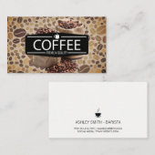 コーヒーショップ | バリスタバッグのコーヒー豆 名刺 (正面/裏面)
