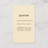 コーヒーショップ&ベーカリーの名刺。 名刺 (裏面)