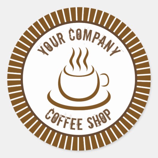 コーヒーショップ ラウンドシール (正面)