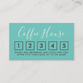 コーヒーショップ ロイヤリティ カード - コーヒー豆 ストリップ (正面)