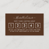 コーヒーショップ ロイヤルティ カード - コーヒーカップ (裏面)