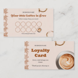 コーヒーショップ ロイヤルティ パンチカード ビジネスカード ロイヤリティカード