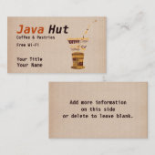 コーヒーショップ 名刺 (正面/裏面)