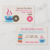コーヒーショップ 名刺 (正面/裏面)