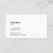 コーヒーショップ 名刺 (裏面)