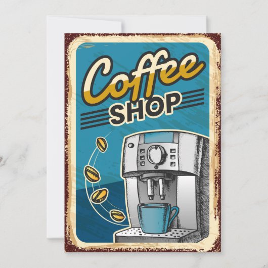 コーヒーショップ 招待状 (正面)