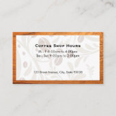 コーヒーショップ | 豆 | 木材縁ど 名刺 (裏面)