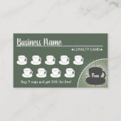 コーヒーショップSage Green 10カップのお客様 ロイヤリティカード (正面)