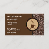 コーヒーショッモダンプコーヒーカップテーマ 名刺 (正面)