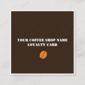 コーヒーショッモダンプ(ダークブラウンとオレンジ) ロイヤリティカード (正面)