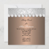 コーヒーシルバーパールダイヤモンド誕生日パーティー 招待状 (裏面)