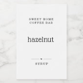 コーヒーシロップのラベル ワインラベル (シングルラベル)